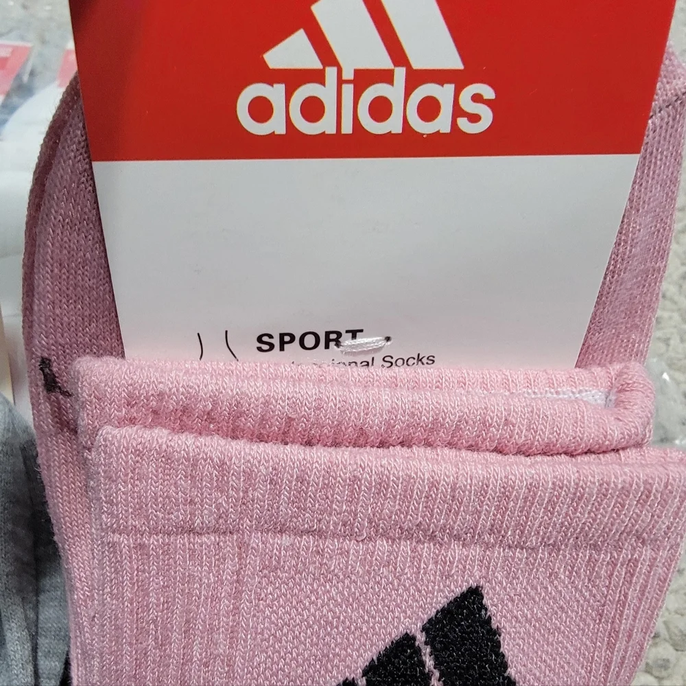 Adidas ankle women socks 10 Pairs , Size 36-41‎  blue ,white,black,pink,gray